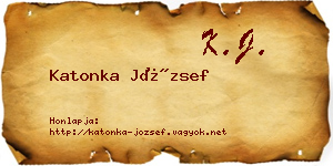 Katonka József névjegykártya