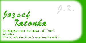 jozsef katonka business card